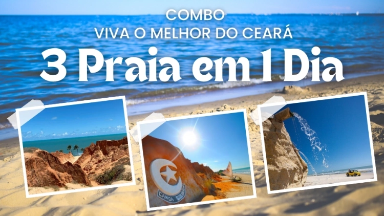 3 Praias em 1 Dia ( Praia de Morro Branco, Praia Das Fontes, Praia de Canoa Quebrada )